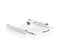 WilTec Cadre de Superposition pour Machine à Laver - 605 x 545 x 75 mm - Charge Max. 150 kg - avec Tablette coulissante Angulaire et Porte-Serviette- Cadre de Lave-Linge et de sèche-Linge Séchoir