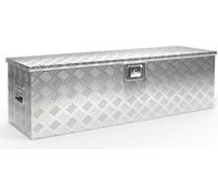 Wiltec Caisse à outils en aluminium – 124 x 37 x 38 cm – 170 litres – Boîte à outils alu ondulé – Vérins à gaz, poignées – Transport Rangement
