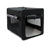 Wiltec Caisse de Transport Noire Pliable pour Chiens Chats Animaux domestiques - Taille XL / 94 x 66 x 74 cm/Charge Max. 20 kg - avec Coussin - boîte Voyages Canine féline