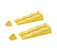 WilTec Cales de Niveau en Lot de 2 avec butoir, 3 Niveaux de Hauteur 40/70/100 mm, Cales de Roue d’Une capacité de Charge Max. de 3 t, Cales de Compensation pour Camping-Car