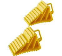 Wiltec Cales de roue robustes en PE-HD, 166 x 75 x 94 mm, capacité de 2 tonnes par paire, avec surface antidérapante, Voitures, Caravanes, Remorques