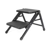 Wiltec Camping Marchepied double jusqu'à 200 kg, 2 marches en acier, échelle pour le camping, les activités de plein air et la maiso