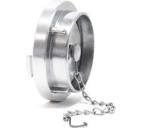 Wiltec Chapeau d'accouplement Storz B/75 mm – 52 x 126 x 126 mm – en Aluminium – avec Manchon 120° et Chaîne de sécurité – Raccord pour Tuyaux pompier Irrigation Arrosage Lance incendie