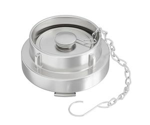 Wiltec Chapeau d'accouplement Storz C/52 mm - 51 x 98 x 98 mm - en Aluminium - avec Manchon 120° et Chaîne de sécurité - Raccord pour Tuyaux pompier Irrigation Arrosage Lance incendie