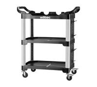 Wiltec Chariot à 3 Niveaux Type 01 avec Une capacité de Charge de 120 kg, Chariot d'atelier 67 x 43,5 x 97 cm en Plastique