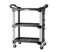 Wiltec Chariot à 3 Niveaux, Type 03, capacité de Charge de 150 kg, Chariot d'atelier 87 x 43 x 66 cm en Plastique