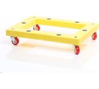 Wiltec Chariot de transport à roulettes Plateau roulant carré pour meubles max. 136kg 508x406mm