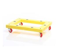 Wiltec Chariot de transport à roulettes Plateau roulant carré pour meubles max. 136kg 508x406mm