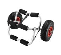 WilTec Chariot de Transport en Aluminium pour Kayak Canoë avec Supports en Mousse Sécurité Sangles Transport Bâteau Fixation