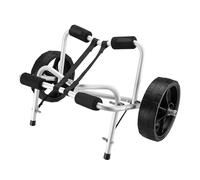 WilTec Chariot de Transport en Aluminium pour Kayak Canoë avec Supports en Mousse Sécurité Sangles Transport Bâteau Fixation