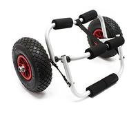 WilTec Chariot de Transport Pliant - en Aluminium - Charge Max. 45 kg - avec Roues Ø 26 cm - pour Bateaux Canoës ou Kayaks - matériel et Accessoires de Sport