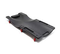 WilTec Chariot de Visite Mécanicien 90 x 40 x 14 cm Noir 90kg Appui-tête Range-Outils Planche à roulettes pivotantes Siège d’Atelier Coulissant Ergonomique Garage Auto