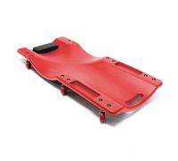Wiltec Chariot de visite Mécanicien 91x42,5x11,5 cm Rouge 100kg PEHD Surface rembourrée Appui-tête amovible Planche à Roulettes pivo