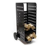 Wiltec Chariot porte-bûches XL - 360 x 530 x 1060 mm avec Roues XL stables caoutchoutées - pour Stockage Empilage Transport de Bois