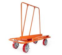 Wiltec Chariot Porte plaques sur 4 Roues - capacité Max. 1500 kg - Transport de Cloisons sèches, de Panneaux de Bois, de Placoplâtre - en Acier - Version étroite Passe Partout - Plaquisterie