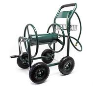 Wiltec Chariot Tuyau d’arrosage 70m Dévidoir 3/4" (19 mm) sur Roues Ø 25cm Jardin Enrouleur avec Tuyau Dispositif Mobile Irrigation Mobile Jardin