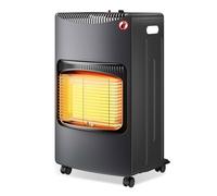 Wiltec Chauffage d'appoint à gaz Infrarouge Noir 7,5 kg 3 Niveaux 1,4k