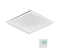 Wiltec Chauffage infrarouge plafond et éclairage LEDs - Puissance 370 W / 40 W - 655 x 630 x 35 mm - Efficacité de conversion 98 % -