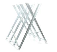 Wiltec Chevalet de sciage pliant porte bûche - 810 x 800 x 820 mm - Capacité 100 kg - en Acier galvanisé - avec Denture et 4 Support-bûches - Tréteau tronçonnage Scie Tronçonneuse Bois chauffage