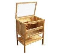 Wiltec Clapier - 60 x 40 x 80 cm - 2 étages - Bois sapin - avec Esacli