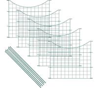 Wiltec Clôture de bassin Fil de fer ⌀ 2,5 mm Vert 7,5 kg Maille 65 x 65 mm Hauteur 52 cm Grillage de jardin Barrière extérieure Grillage métallique Délimitation protection Enfants Animaux Étang