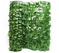 WilTec Clôture Pare-Vue Design Feuillage - 300 x 100 cm - en PE & Plastique - Paravent extérieur comme Habillage de Mur, Brise-Vue Jardin clôture, Bâche à Grillage