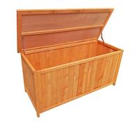Wiltec Coffre Rangement jardin 1270 x 550 x 600 mm - en bois d’Épicéa - avec Couvercle et dipositif de fixation - pour Stockage de C