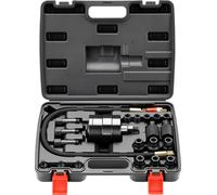 Wiltec Coffret d’outils pneumatiques d’extraction d’injecteur – 21 pièces – Kit d’extracteurs d’injecteur diesel avec vibration d’air – Boîte plastique robuste