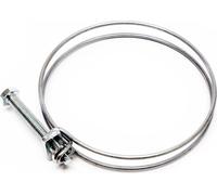 Wiltec Collier de serrage à double fil - en métal W1 - plage de serrage 98-105 mm - Largeur 2,2 mm M8x80 - Robuste - Serre-tube pour Tuyaux