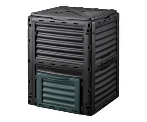 Wiltec Composteur de Jardin 300 l - 61 x 61 x 82 cm - en Plastique Robuste - Bac à Compost - Compostage Rapide Jardin privé - Horticulture Jardinage