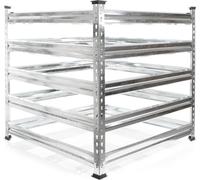 Wiltec Composteur de Jardin en métal - 90 x 90 x 90 cm - capacité 720 litres - Bac à Compost pour Déchets organiques Alimentaires Recyclage Engrais Naturel