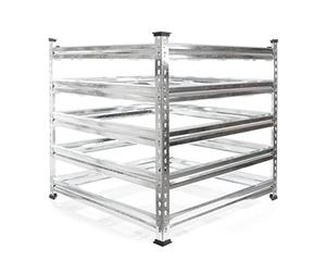 Wiltec Composteur de Jardin en métal - 90 x 90 x 90 cm - capacité 720 litres - Bac à Compost pour Déchets organiques Alimentaires Recyclage Engrais Naturel