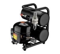 Wiltec Compresseur Airbrush HO-826, compresseur d'air comprimé 45-52 l/min d'alimentation en air, compresseur pour pistolet aérographe, réservoir d'huile de 2000 ml, 3-8 bars