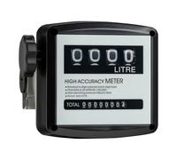 Wiltec Compteur Diesel ou fuel - 150 x 200 x 135 mm - 3 bars / 19-120 l/min - Raccords 1" - avec double affichage - pour pompes fioul mazout huile