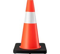 Wiltec Cône de signalisation 45 cm – 450 x 280 x 280 mm – en PVC et caoutchouc – avec réflecteurs – Circulation, Chantiers, Travaux