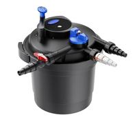 Wiltec CPF-5000 Filtre de bassin à pression avec stérilisation UV - 380 x 380 x 410 mm - 11 W / étang 8000 l max. / réservoir 20 l -
