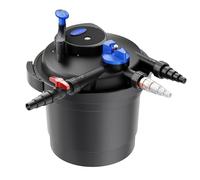 Wiltec CPF-5000 Filtre de Bassin à Pression avec stérilisation UV - 380 x 380 x 410 mm - 11 W/étang 8000 l Max. / réservoir 20 l - Nettoyage Facile - Filtration Eau à Grand débit