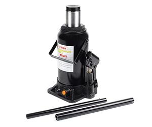 WilTec Cric Bouteille hydraulique 32T Vérin de Levage avec Fonction Descente Lente, 465 mm Max.