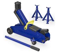 WilTec Cric et 2 Chandelles Force de Levage Max. 2t Supports rabattables Hauteur Travail Ajustable