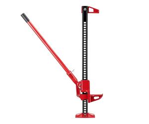 WilTec Cric Farm Jack, Charge Max. 3000 kg, Acier et Fer de Fonte, Hauteur de Levage 12,2-105 cm, Cric à crémaillère pour Dépannage Véhicule embourbé - Tout-Terrain 4x4 ATV