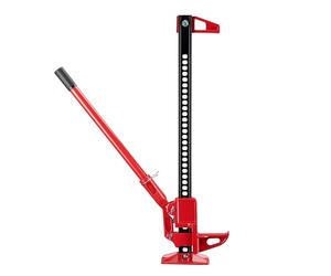 WilTec Cric Farm Jack, Charge Max. 3000 kg, Acier et Fer de Fonte, Hauteur de Levage 12,2-76 cm, Cric à crémaillère pour Dépannage Véhicule embourbé - Tout-Terrain 4x4 ATV