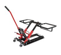 Wiltec Cric hydraulique 3 en 1 - Capacité Max. 300 kg - Hauteur de Levage Max. 530 mm - pour Motos, quads et tracteurs à Gazon - Support de Levage, Pont élévateur 4 Roues