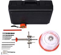 Wiltec Cutter circulaire Coupe-cercle - 390 x 250 x 140 mm / Ø 40-120 mm - Outil de découpe Réglable avec Capot de protection anti-poussière ABS