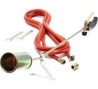 Wiltec Désherbeur thermique à gaz – 80 kW – longueur 85 cm – avec tuyau 5 m – Chalumeau à brûleur de désherbage pour destruction des mauvaises herbes – Outil de jardinage