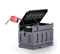 Wiltec Distributeur de diesel nomade - 90 x 55 x 62 cm - 180 W - Capacité 180 l, débit 40 l/min - Jerrycan de carburant portable - Station service mobile