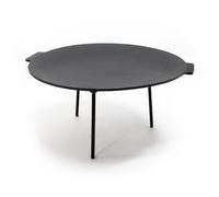 Wiltec Dutch Oven Plaque Gril BBQ Fonte Ronde Ø44cm Hauteur 23cm Support 3 Pieds Effet Antiadhésif Plancha Cuisson Poêle Grillade Ba