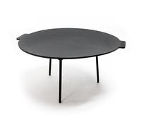 Wiltec Dutch Oven Plaque Gril BBQ Fonte Ronde Ø44cm Hauteur 44cm Support 3 Pieds Effet Antiadhésif Plancha Cuisson Poêle Grillade Barbecue Jardin