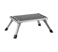 Wiltec Échelle pliante en aluminium Escabeau Camping 220kg Surface antidérapante