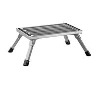 Wiltec Échelle Pliante en Aluminium - 630 x 410 x 225 mm - capacité de Charge Max. 220 kg - avec Surface antidérapante - Escabeau de Camping, Tabouret Pliable