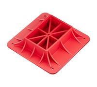 Wiltec Embase Tout-Terrain pour cric Hi-Lift - Taille Plaque intérieure 183 x 119 mm - Dimensions extérieures 278 x 278 mm - PE-HD - Plaque de Support Anti-enlisement pour Cric de Ferme Farm Jack